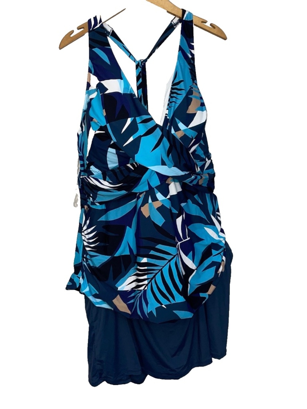 Jantzen Size 26 W Plus 26 Tankini Swimsuit - 2 Piece Blue NWT NEW